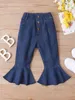 Baby Fake Button Roam Trim The Flare leg Jeans она