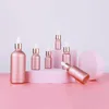 New30ml Matte Rose Gold Стеклянные бутылки с пипетками с жидким реагентом для ароматерапии Эфирное масло Парфюмерные настойки EWB6646