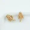 50pcs/Lot 14K Gold Plated Pendant Charms Pine Cone Earring Findings for DIY Bracelet Necklace Earrings Jewellery Making Accessories