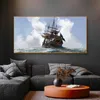 Skull and Bones Ship Decorative Canvas Art Prints Modern Seascpae Wall Posters And Prints Navigation Wall Pictures For Bed Room