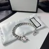 925 Sterling Silver Armband Unisex Designer Luxury Cool Hip Hopg Fashion Mens Armband Women Men Chain Gift Par Armband D2107461871