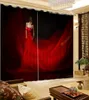 Home 3D Curtain For Living Room Bedroom Hotel Office KTV Drapes Decorative Red Kids Curtains