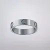 4mm 5mm 6mm Titanium Steel alloy Silver Love Screw Ring Mens Womens Rose Gold Fashion Jewelry Designer Luxury Breath Wedding Rings Size 5-11