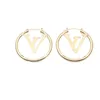 Orecchini da donna di marca Designer Lettera Ear Stud Orecchini geometrici placcati in oro Sier per accessori jewerlry per feste di nozze ER0003-0004