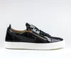 Luxe ritsen gz mannen casual schoenen spike lows sneden spikes sneakers chaussures hakken mannen casual vrouwen lage zwarte laarzen ontwerper dubbele rits