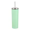 20oz Stainless Steel Skinny Tumbler With Lid Straw Mugs Double Wall Vacuum Insulated Cup Water Bottle
