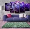 5 Pieces Abstract purple Lotus flower Buddha Print Painting Decoration Home Wall Pictures for Kitchen No Frame6554308