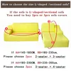 Stol täcker sammet plysch l -formad soffa täckning för vardagsrum elastiska möbler soffa slipcover chaise corner stretch2447907