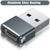 USB-C أنثى إلى USB Male Adapter نوع شاحن محول الطاقة كابل آيفون 13 12 11 ميني برو ماكس Airpods iPad Samsung Galaxy Note20 S21 S20 Plus Ultra