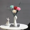 Nordic Hand Vase Blumen Moderne Home Office Dekor von Kreative Blumen Komposition Wohnzimmer Ornament Keramik Vase 210409