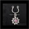Nombril Bell Button Drop Delivery 2021 D0589 (1 couleur) Rose Couleurs Styl Ring Hand Style Nipple Rings Body Piercing Jewelry Dangle Accessori