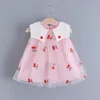 Robes de fille demoiselle d'honneur junior pour filles taille 7 - 16 sans manches bébé floral fruit enfant en bas âge robe en tulle broderie princesse fillesgirl's