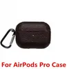 Custodie in pelle PU per Apple Airpods Pro Custodia protettiva Air Pods Custodia per auricolari Bluetooth wireless con portachiavi con chiusura a gancio