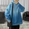 Dégradés coréen hommes sweats à capuche automne hiver hommes sweats à capuche mode homme Streetwear pulls décontractés 210818
