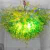 アールデコカスタムメイドランプノルディックハンド吹きガラスシャンデリア、家の寝室の食事室の装飾緑色の装飾屋内照明130 * 130cmライト