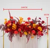 100 cm DIY Düğün Çiçek Duvar Düzenleme Malzemeleri İpek Gül Yapay Çiçek Satır Dekor Düğün Demir Kemer Backdrop