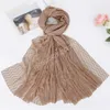 Crinkle Hijab Scarf Pliated блестящие Геометрические шали мягкие мусульманские морщины шарфы обертывают растягивающие повязки шарфы пашмина