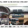 Android13.0 Araba DVD Player Multimedya Sistemi Sekiz Çekirdeği 1024x600 BMW 5 E39 X5 E53 M5 1998-2007 Sesli Video Stereo GPS Navigasyon için Dokunmatik Ekran