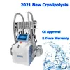 Portable CryOlipolysy Fett Frysning RF Kavitationsmaskin LLLT LIPOLASER VACUUM Cryo viktminskning utrustning 2 års garanti