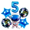 Party Decoration Outer Space Astronaut Foil Balloons 32inch Number Galaxy Toys Baby Boy Kids Birthday Decor Favors Helium Globo