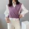 LANMREM profil châle tricot street wear solide cardigan sans manches à la mode avec différentes formes 2A398 211007