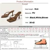 Kcenid Clip orteil conception femmes diapositives dames robe de soirée pantoufles mode tongs stiletto chaussures à talons hauts sandales carrées 210928