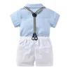 Été Enfants Vêtements pour enfants Chemise à manches courtes Streamers Boy's Gentleman's First Year First First Femme Heome Suit GC307