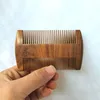 男性用木製ひげブラシパーティー自然サンダルウッド両面密接な歯の髪の髪のcombs 0424 0425