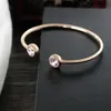 Fashion Silver Color Gold Women's Bangles Rhinestone Open Cuff Bracelet Wristband for Festival Anniversary Jewelry Q0719