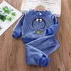 Herbst Winter Baby Kleidung Pyjamas Sets Mädchen Pyjamas Kinder Warme Flanell Fleece Catoon Bär Kinder Nachtwäsche Hause Anzug 1-6Y 210908