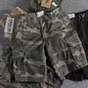 Camouflage Outillage Shorts Hommes Lâche American Casual Wear Summer Tendance Sports Pantalon Pur Coton Haute Qualité 0228 210713