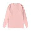 Women's T-Shirt 250g Heavy Morandi Color Pure Cotton Solid Couple's Long Sleeve Loose Thickened Top 21-1540