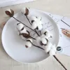 Naturally Dried Cotton Stems Farmhouse Artificial Flower Filler Floral Decor Fake Flowers DIY Garland Home Wedding Supplies