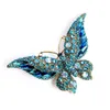 Grande taille luxe Vintage cristal papillon broche plein strass insecte animaux broches broches pour femmes fête bijoux accessoires