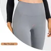 L-108 Meia-calça de cintura alta Sem linha T Calças de ioga Leggings elásticas Calças de moletom femininas Calças de sensação nua com bolso na cintura Calças fitness clássicas justas