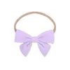 Baby boog hoofdbanden katoen haarband meisjes solide hoofdband kinderen bloemen haaraccessoires nylon bowknot haarbanden 12 kleuren kha117