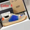 dam Platta Casual skor kvinnor Reseläder snörning sneaker 100% kohud Sneakers mode Bokstäver kvinna vit brun sko plattform män gym sneakers Stor storlek 35-42-45