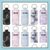 Voorkeur evenement feestelijke feestbenodigdheden Home Garden Marble Color Chapstick Handy Lip Balm Keychains Neopreen Lipstick Holder Keychain Pouch LX2