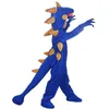 Mascote boneca traje de dinossauro trajes verde amarelo azul cores t-rex jumpsuit ankylosaurus traje halloween partido divertido jogo para crianças