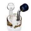 4,9 tum b￤gare bas dab riggar vattenpipa tjocka glas vatten bongs r￶k r￶rbubbler med 14 mm sk￥l