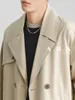 Heren Trench Coats Herfstjas Midden-lengte losse Koreaanse stijl Trendy over-de-knie mannen Spring en Leisure Clothing Viol2222