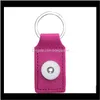 Interchangeable gingembre boutons pression chaîne porte-clés boutons-pression bijoux Noosa carré en cuir porte-clés mode porte-clés