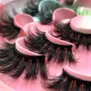 Venda por atacado pilha de cílios bandeja colorida faux mink chicote handmade volume luxuoso macio natural falsa cílios 7 pares