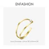 Enfashion Leuke Vis Opening Manchet Armbanden Armbanden voor Vrouwen Goud Kleur Parel C Vorm Lijn Lady Bangle Fashion Sieraden B2019 Q0720