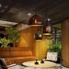 Подвесные светильники Ретро Новинка Промышленный черный железный светильник LED E27 с 7 стилями для гостиной, кухни, спальни El Office Restaurant285A