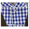 Nbpm femmes Blouses mode bleu Plaid petit haut femme élégant bureau coréen vêtements Blusas Mujer printemps basique hauts 210529