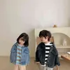 MILANCEL Autunno Bambini Cappotto Corto Stile Ragazze Giacca di Jeans Moda Ragazzi Vestito 211204