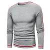 Luulla Uomo Primavera Casual lavorato a maglia 100% cotone Maglioni a righe Pullover Moda autunno Classico O-Collo 210918