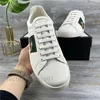 Top Quality Casual Shoes Men Women Platform Chaussures Matte Leather Tennis Skin Skateboarding Shoe Ace Bee Stripes scarpe Embroidery snake