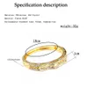 Sunspicems Fashol Gold Färg Marocko Kvinnor Bangle Armband för Bride Full Crystal Arab Etniska Bröllop Smycken Gift 2021 Q0719